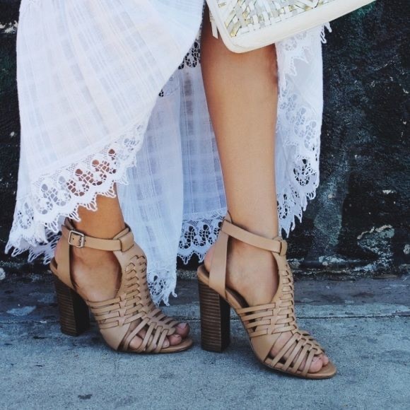 STEVE MADDEN Sandrina heels leather taupe/brown W8 - Picture 8 of 8